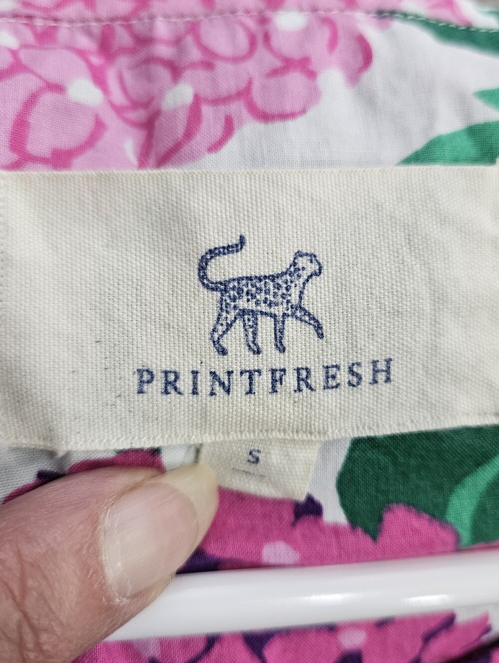Printfresh Secret Garden Pintuck Nightgown Pink Hydrangea Green Leaves Sz S NWOT - Picture 12 of 14